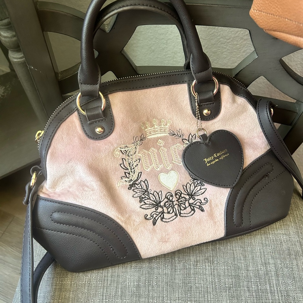 Juicy Couture Pink and Black Women's Bag